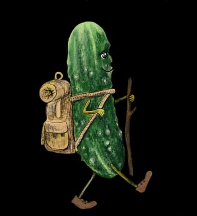 Okurka cestovatelka – maskot Znojemské výzvy